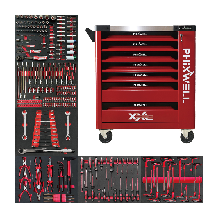 719503 Conjunto de ferramentas para gabinete de ferramentas PHIXWELL 249pcs