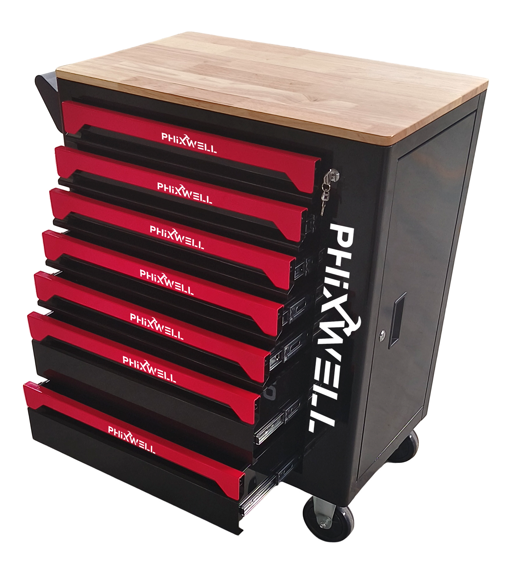 719507 PHIXWELL Armário de ferramentas com 7 gavetas e bancada