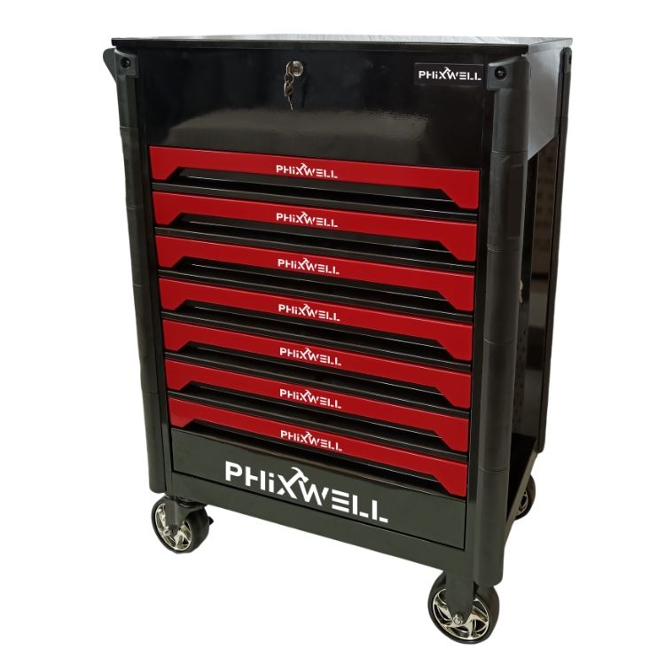 719508 PHIXWELL Armário de armazenamento de ferramentas com 7 gavetas