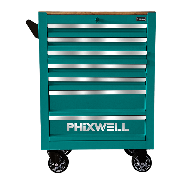 719506 PHIXWELL Armário de arrumação com 7 gavetas e bancada em madeira