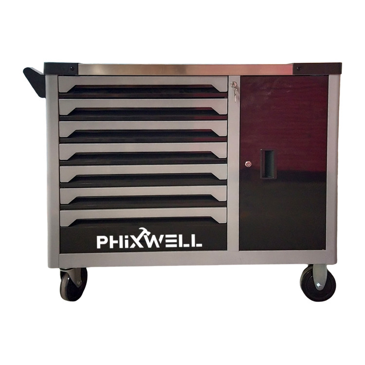 719514 PHIXWELL Armário de ferramentas com 7 gavetas e porta lateral