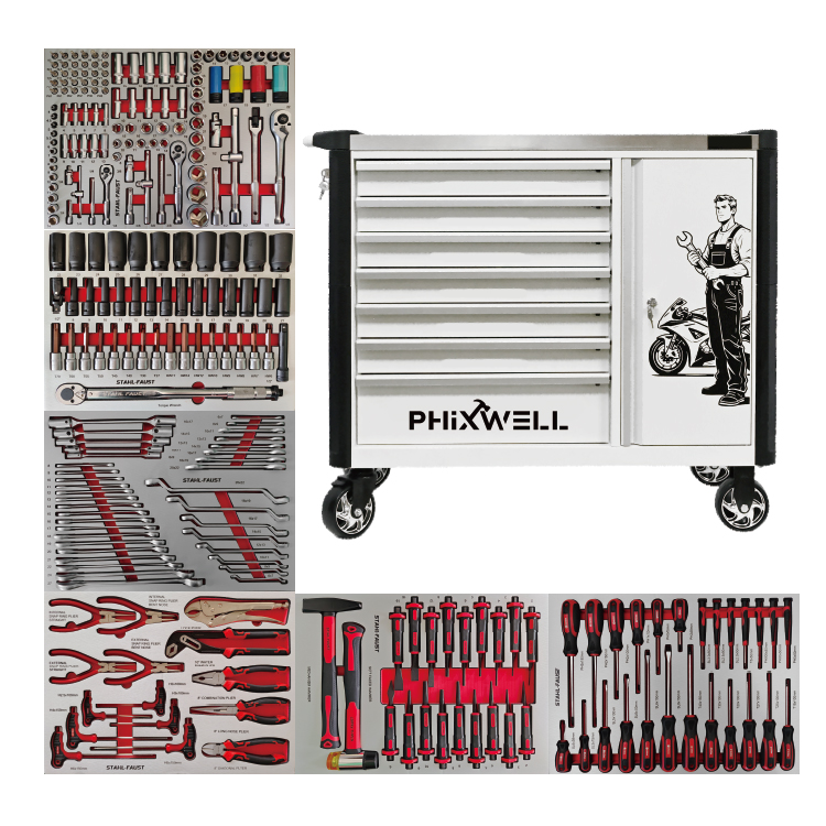 719516 PHIXWELL 7 gaveta novo modelo de armário de ferramentas