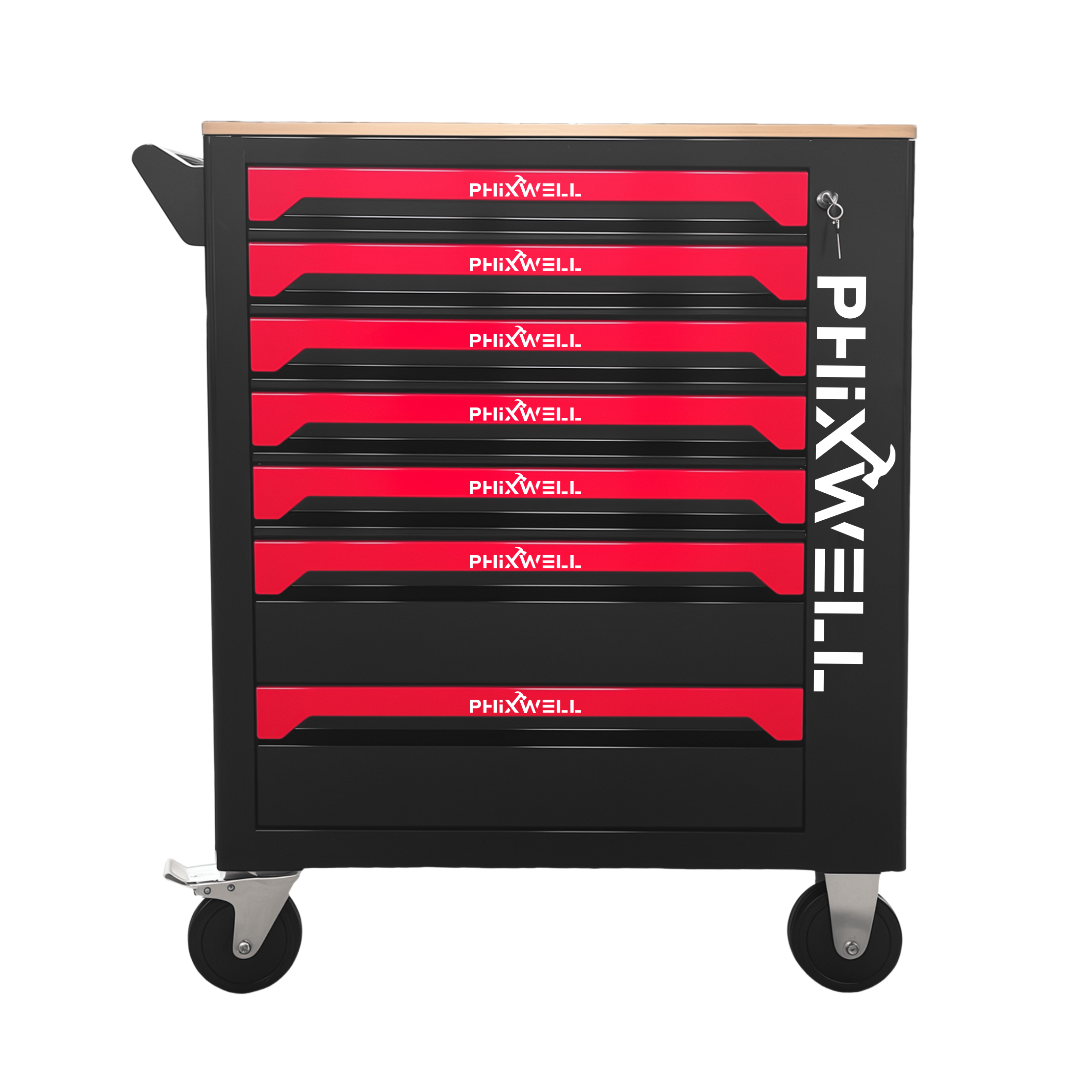 719507 PHIXWELL Armário de ferramentas com 7 gavetas e bancada