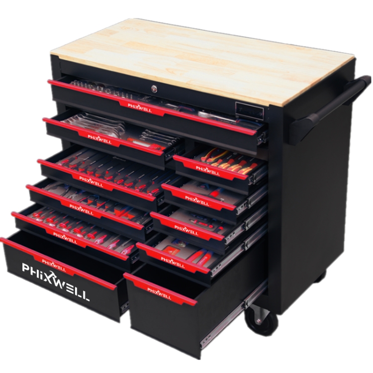 719515 PHIXWELL armário de ferramentas com 12 gavetas